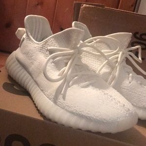 Triple white Yeezy Boost